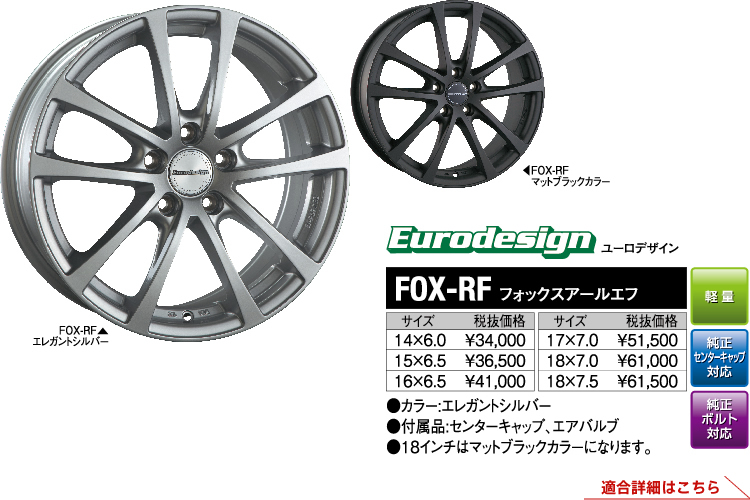 Eurodesign・FOX-RF、ホイール