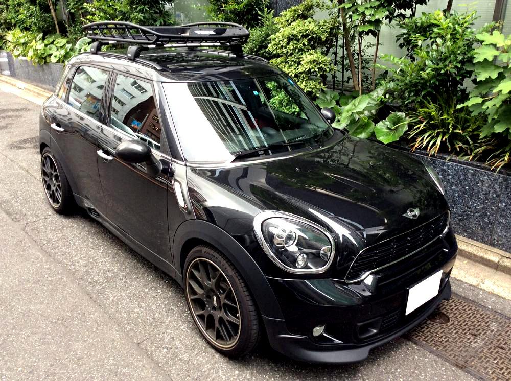 2個屋根バーミニクーパーs R56 2006-2013 clubman R55 合金サイドバー