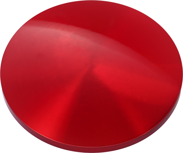 カラーサンプル：ブラッシュド+レッドクリアー